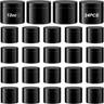 24 Pack 12 oz Black Plastic Jars with Black Lids