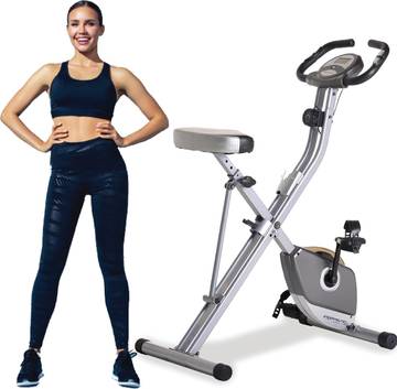 Exerpeutic Foldable Exercise Bike with Airsoft Seat