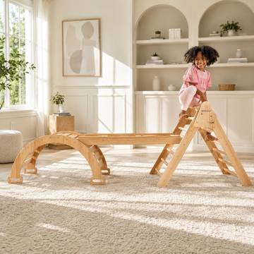 Avenlur 5-in-1 Pikler Triangle Set - Hazel Montessori Indoor Jungle Gym
