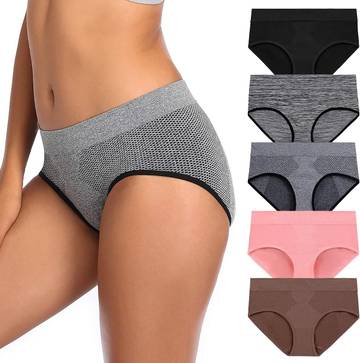 BAMBOO COOL Womens Underwear Breathable Moisture-Wicking Briefs Hipster