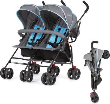 Volgo Side-by-Side Twin Umbrella Stroller