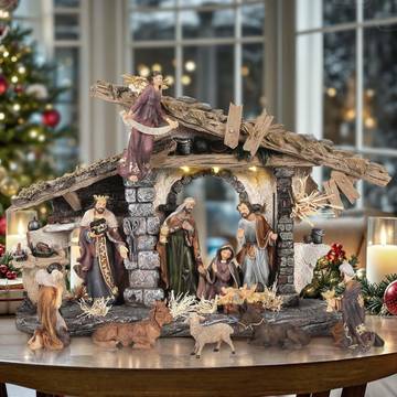 fair-trade 2026 Classic Holiday Pop-Up Nativity Scene