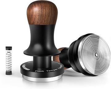 54mm Espresso Tamper for Breville Machines Rosewood Spring Loaded