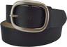 Vegan Leather Classic Buckle Belt - Black