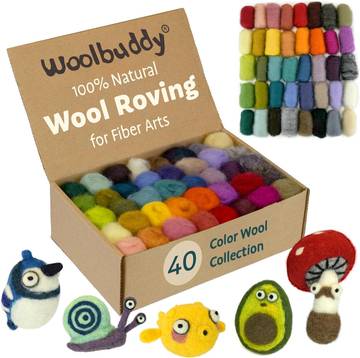 Tinkergarten Hand-Dyed Wool Felting Kit - Year-Round Nature Craft Fun