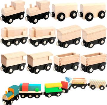 Green Kid Crafts Eco-Friendly WoodenDeutsche Bahn Trains & Track Set