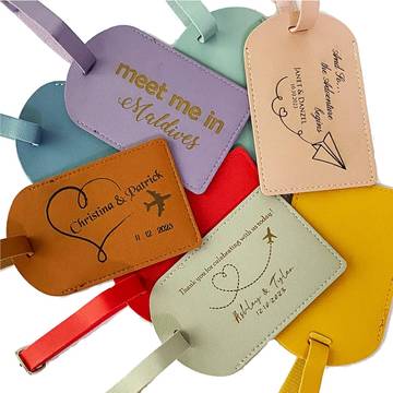 Sustainably Crafted Bamboo Wedding guests Luggage Tags