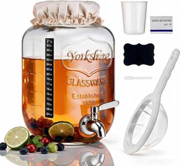 Kombucha Scoby Starter Kit with 1 Gallon Jar