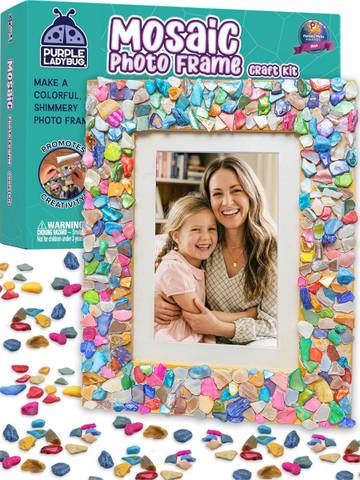 DIY Mosaic Photo Frame Craft Kit for Girls Ages 8-12
