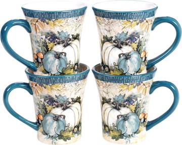 Ceramic Fall Mugs (Set of 4)