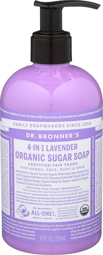 Dr. Bronner's Organic 4-in-1 Lavender Sugar Soap