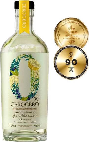 CeroCero White Grapefruit & Lemongrass Non Alcoholic Gin