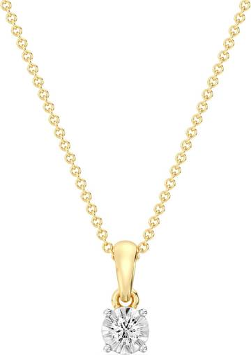 Itsy Bitzy Lab Grown Diamond Solitaire Pendant Necklace