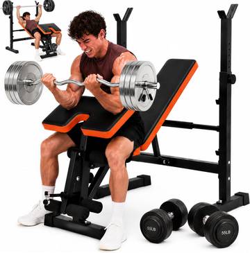 YOLEO 880-1980LBS ASTM-Certified All in One Weight Bench Set Home Strength