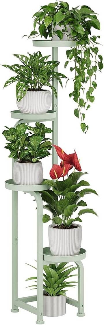 Green 상승 indoor plant stand
