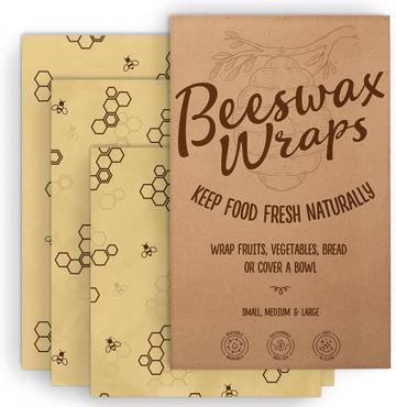 Bee's Wraps Assorted Set of 3 Reusable Food Wraps