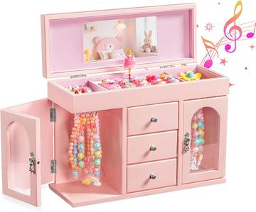 Wooden Jewelry Box Set for Kids