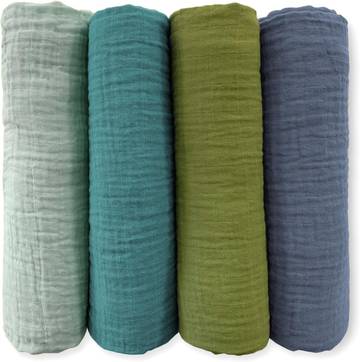 SwaddleDesigns Eco Jersey Swaddle Blanket - 4 Pack