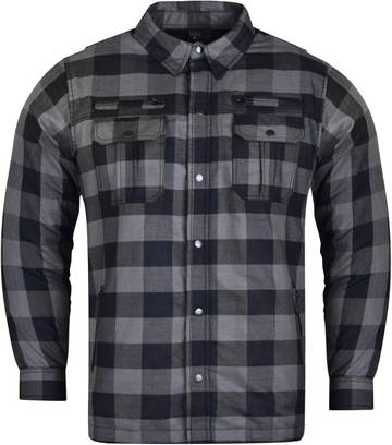 Mens Armored Checkered Flannel Biker Shirt with CE Approved Armor