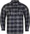 Mens Armored Checkered Flannel Biker Shirt with CE Approved Armor