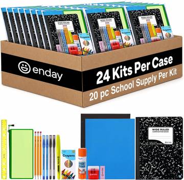 Back to School Supply Kit for Kids - 90 Piece Set