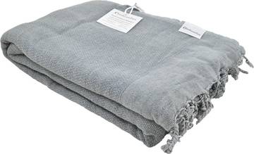 Handmade Organic Cotton Textured Throw Blanket