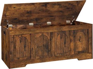 DINZI LVJ Storage Chest Wooden Toy Box Rustic Brown