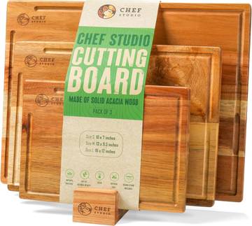 Acacia Wood Cutting Board (Set of 3) by EcoLiving Essentials