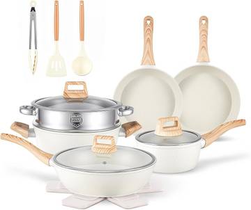 Anynmark 16PCS Pots and Pans Set Non Stick Cookware