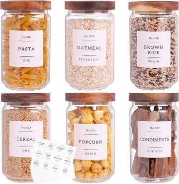 Glass Food Storage Containers (Set of 6)