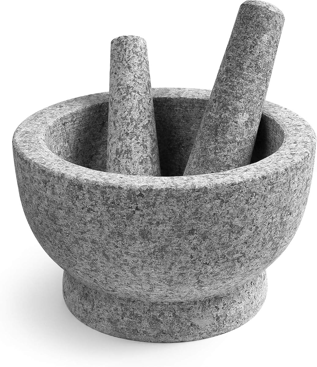 HillBank 8-Inch Granite Mortar & Pestle Set