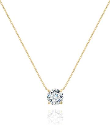 14k Gold Solo Diamond Necklace