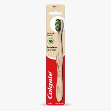 Colgate Bamboo Charcoal Toothbrush, Adult, 4 Count