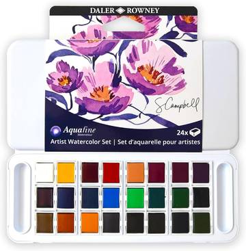 Artist's Loft Watercolor Half Pans - 24 Color Set