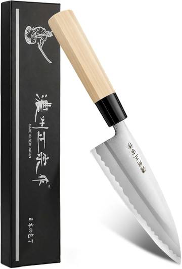 imarku 7" Deba Knife, Japanese Single Bevel