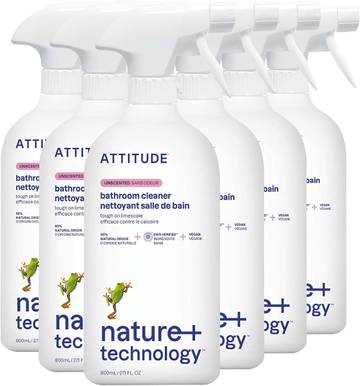Attitude Plant-Based Bathroom Cleaner Spray - Unscented