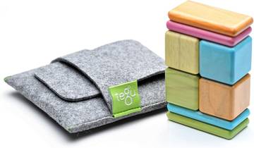 Tegu Magnetic Wooden Block Set - 14-Piece Tints