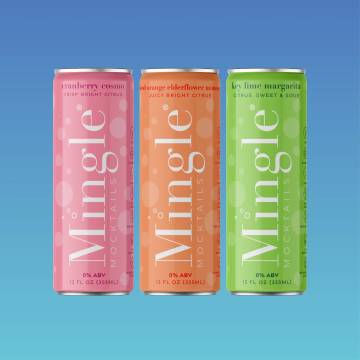 Mingle Mocktails Variety Pack 3 Flavors, 12 Pack, 12 fl oz Cans