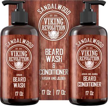 Viking Revolution Beard Wash & Conditioner Set - Sandalwood