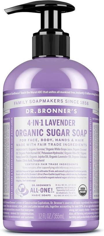 Dr. Bronner's 4-in-1 Organic Sugar Lavender Soap