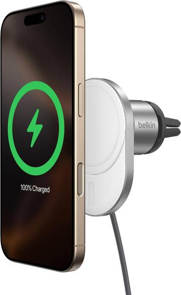 Belkin 15W MagSafe-Compatible Wireless Car Charger, Vent Mount