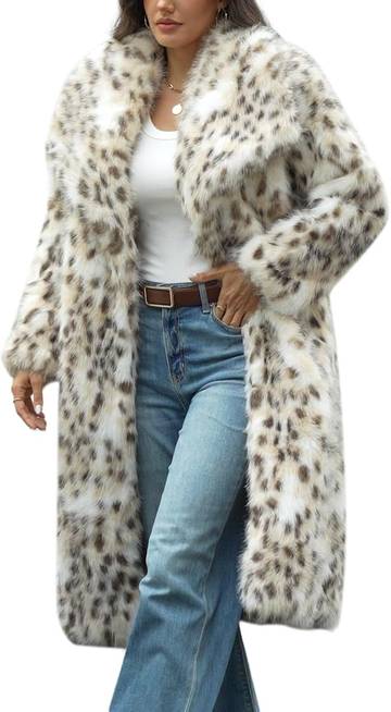 Women's Faux Fur Long Coat Winter Fluffy Fur Jackets