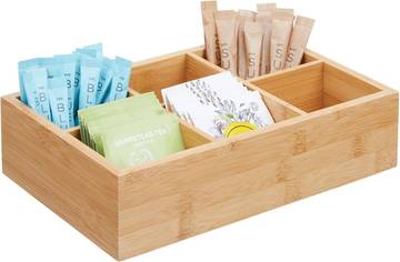 Bamboo Tea & Food Storage Organizer Container Box