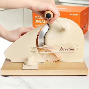 Brvclon Solid Wood Manual Bread Slicer