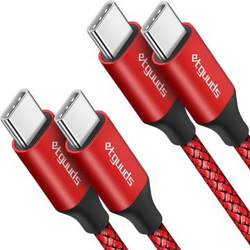 Bentoi 2-Pack Eco-Friendly USB C to C Cables (6ft) with PVC Connector