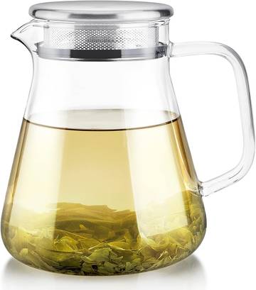 Teabloom One-Touch Plastic-Free Glass Teapot & Kettle