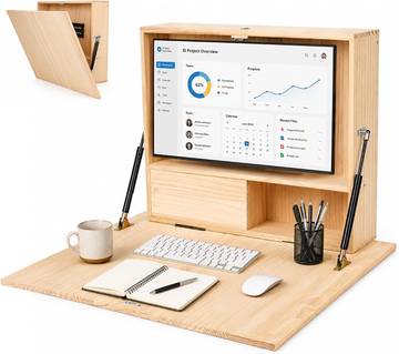 Wall-Mounted Folding Desk