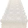 KEPSWET 14x60 inch Beige Cotton Crochet Rectangular Handmade Table Runner