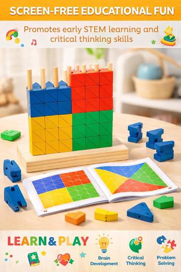Montessori Wooden Stacking Triangle Set