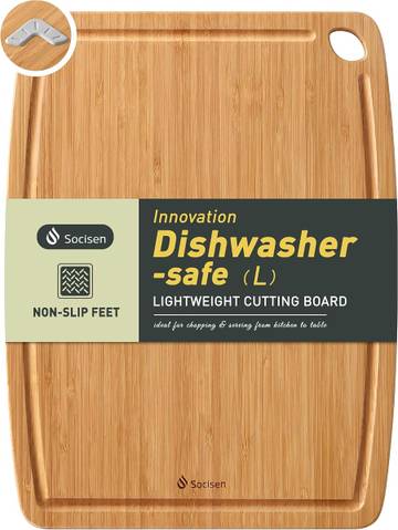 Kaiku Bamboo Cutting Board - Dual-Sided, Non-Slip, Heat Resistant